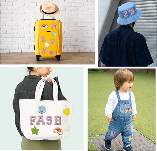 Miniatura 6 de 46 parches de letras de felpilla autoadhesivas, parches termoadhesivos de letras A-Z, parches termoadhesivos para coser en camisetas, sombreros,