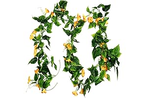 2 PCS Artificial Morning Glory Flower Vines - The Ideal Outdoor Spring Garland