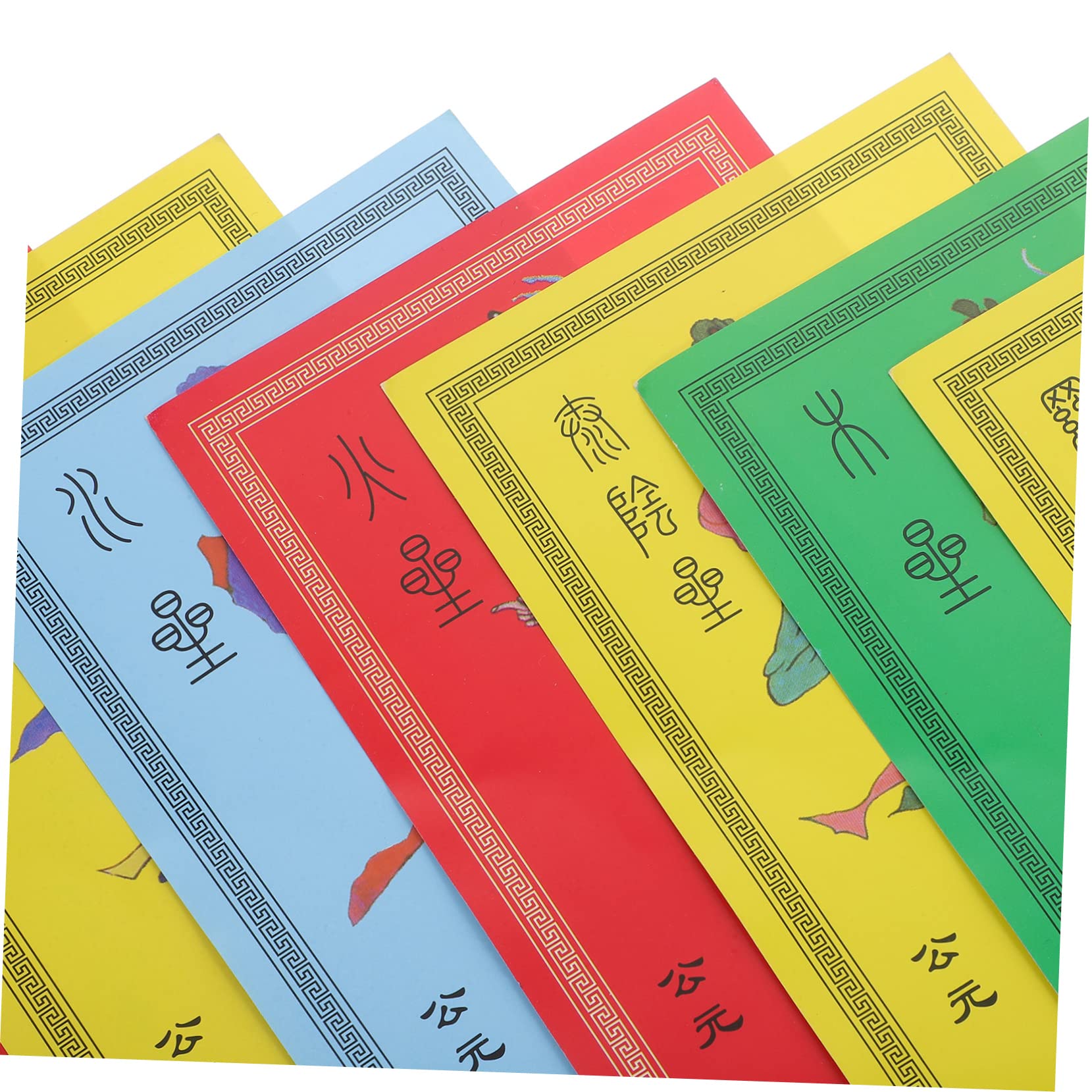 OSALADI Chinese Amulet Cards 9pcs Auspicious Feng Shui Cards for Luck Wealth Success