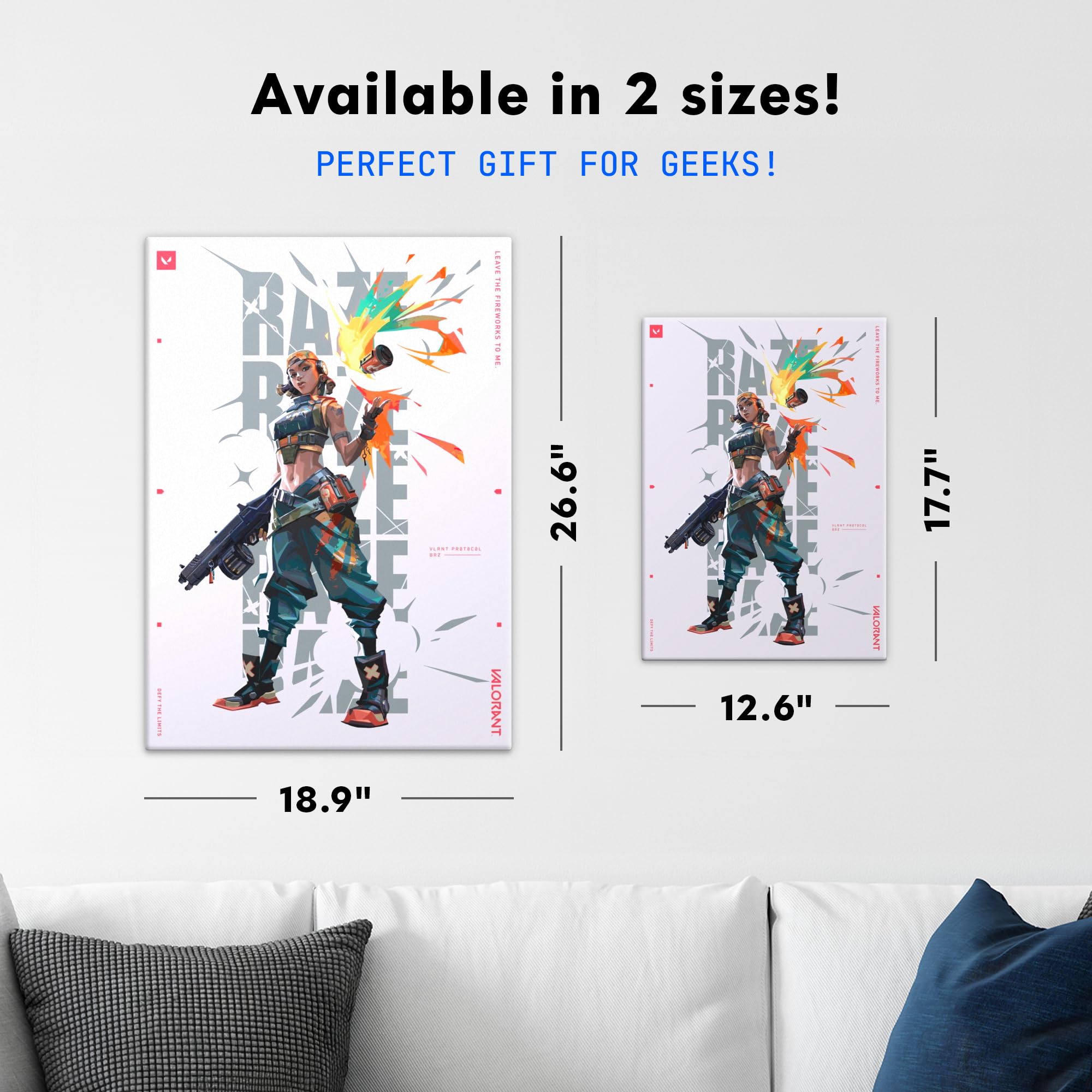 Displate Metall poster VALORANT Agent Raze Größe M