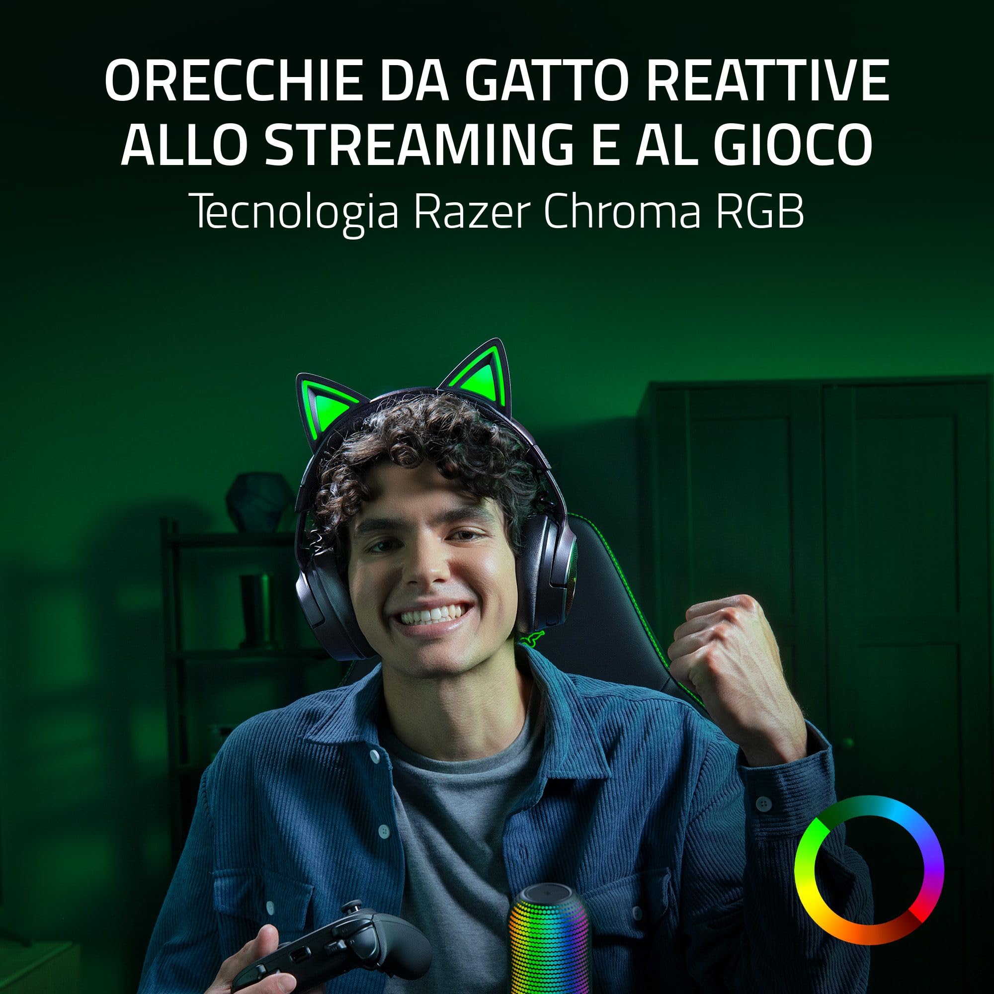 Razer Kraken Kitty V3 Pro Wireless Gaming Headset - Dettaglio