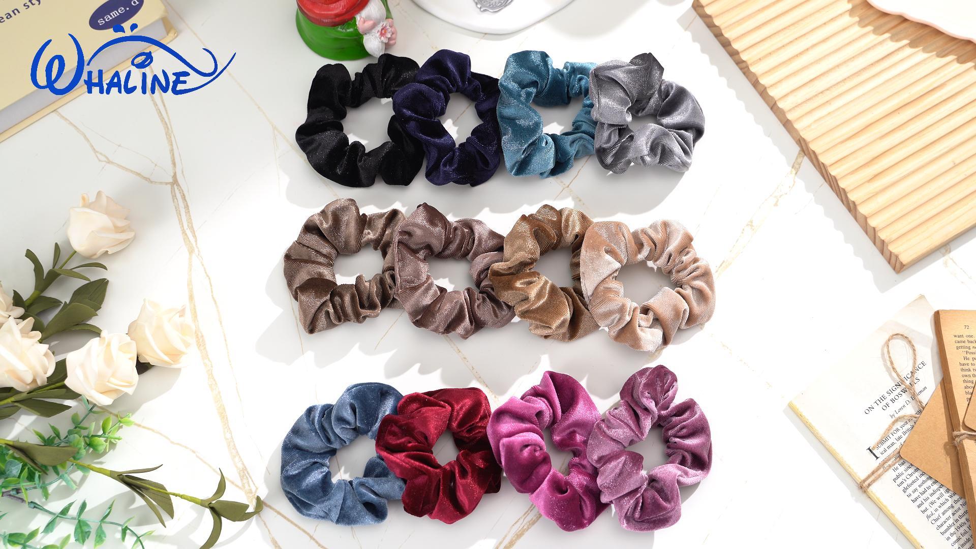 Amazon.com : Whaline 12 Pack Hair Scrunchies Premium Velvet 