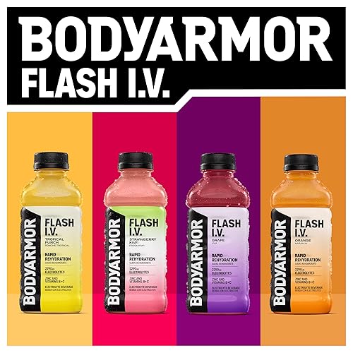 Miniatura 8 de BODYARMOR Flash I.V. Bebida electrolítica, pepino y lima, bebida de hidratación con agua de coco para una rehidratación rápida, recuperación después