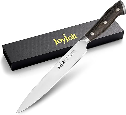 JoyJolt Cuchillo de tallado de 8 pulgadas Cuchillo de cocina de acero alemán de alto carbono x50 Cuchillo magnético en caja de regalo disponible en Yaxa Colombia