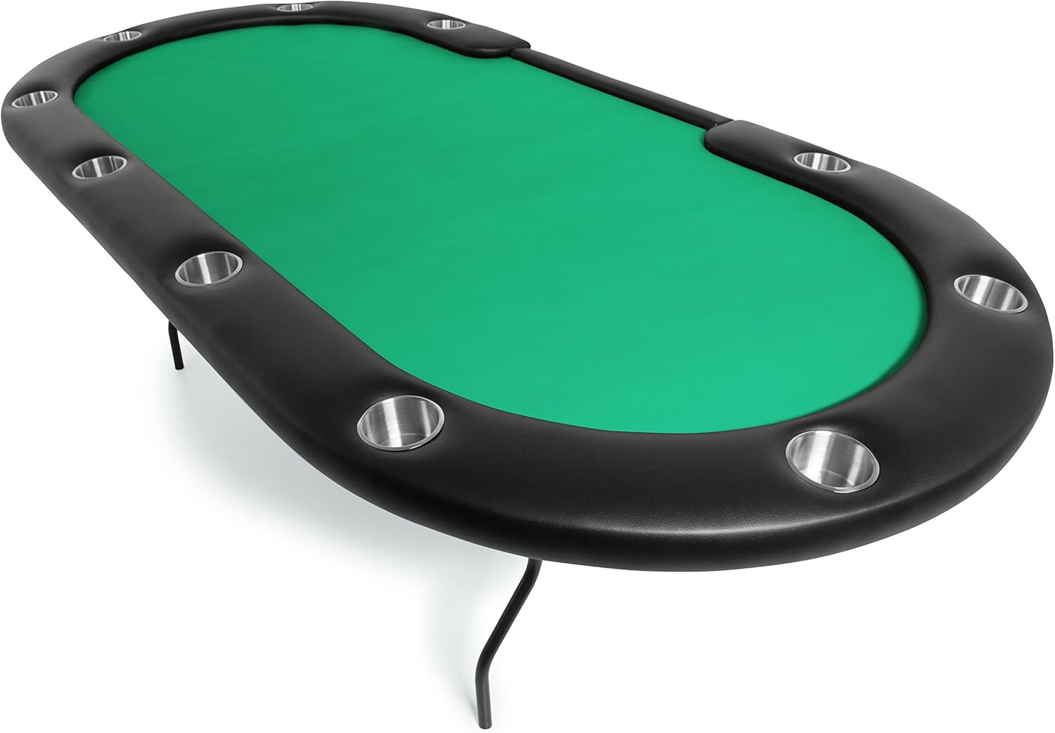 BBO Poker Aces Pro Folding Poker Table for 10 Players with Green Felt Playing