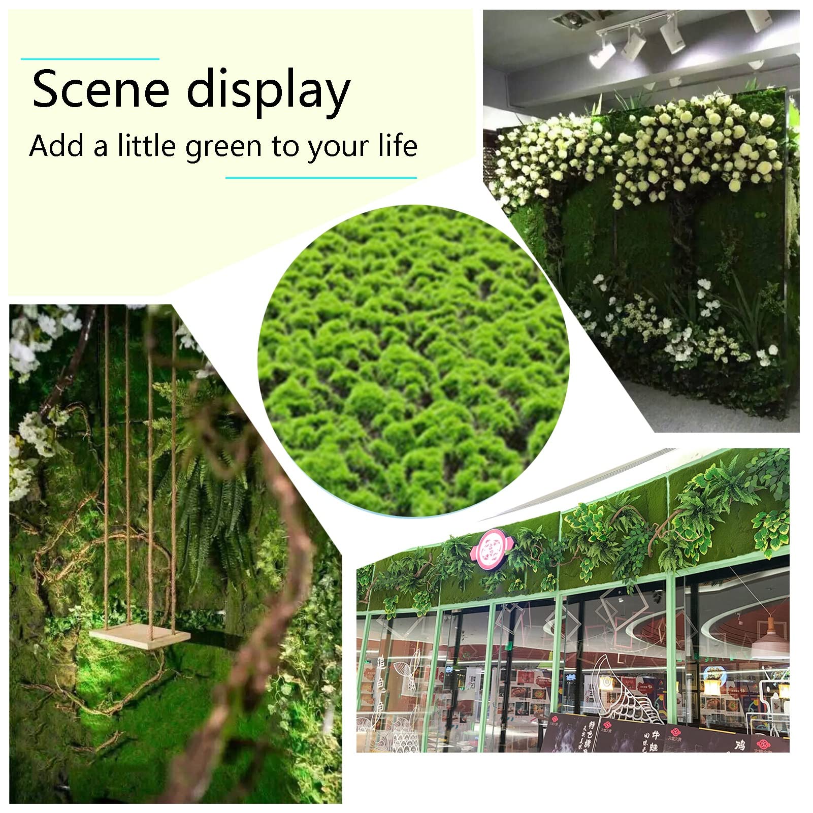 YOSOO Fausse Herbe Tapis De Gazon Artificiel Intérieur Extérieur Jardin Pelouse Paysage Piscine