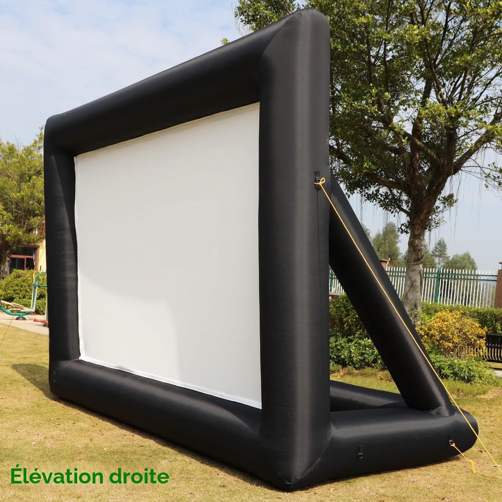 Écran de projection gonflable de 4,9 m pour intérieur et extérieur avec sac de transport pour projection avant et arrière