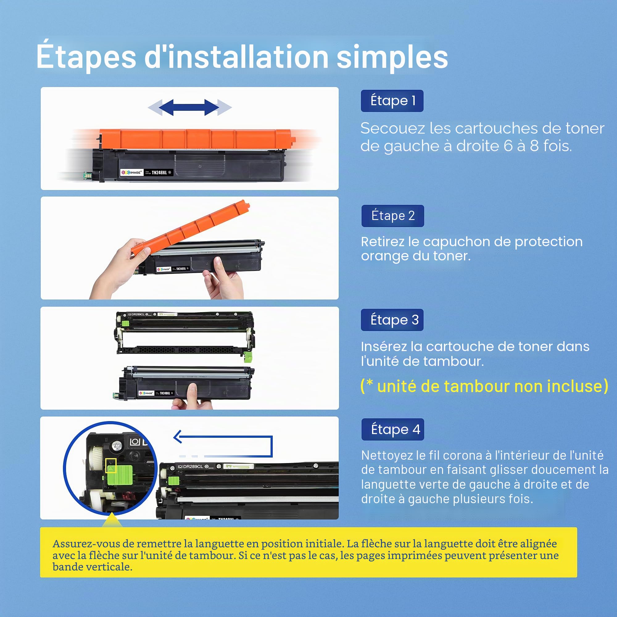 TN248 TN248XL DCP-L3560CDW Toner Compatible pour HL-L3240CDW MFC-L3760CDW