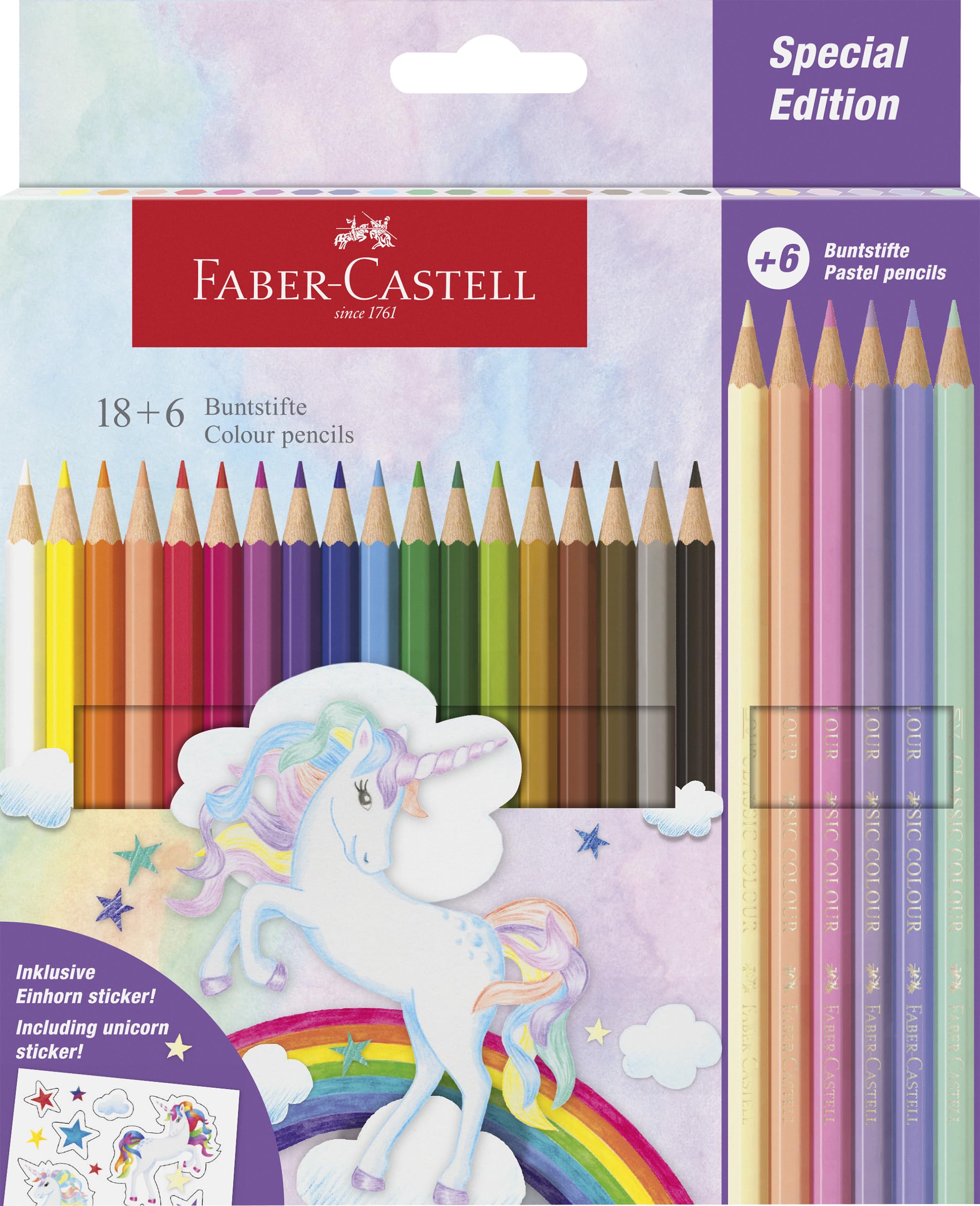 Faber-Castell Colour pencil Castle unicorn 18+6
