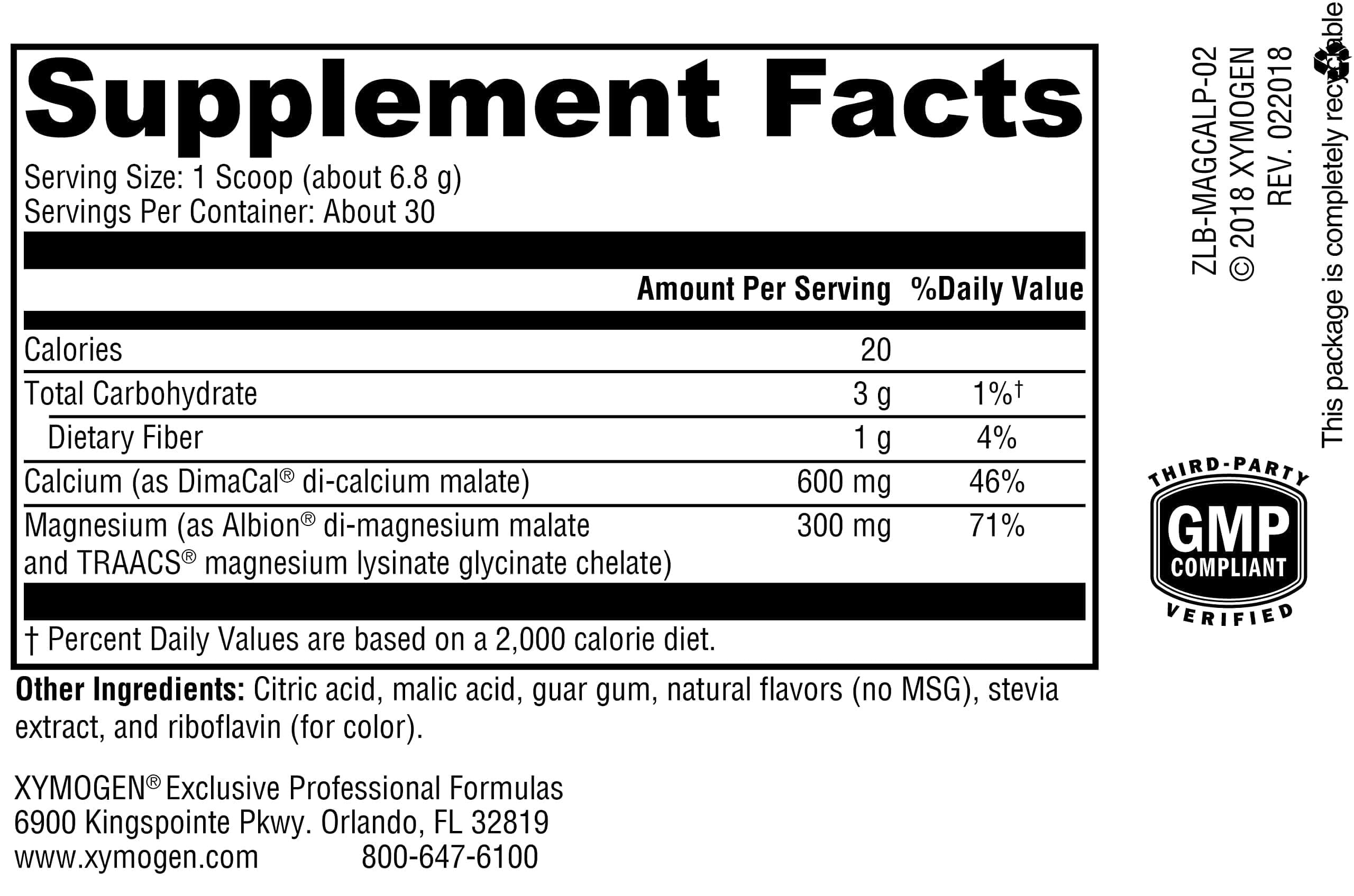 XYMOGEN OptiMag Plus Calcium, Pear Flavor, 30 Servings (7.2 oz) — Amazon image 2
