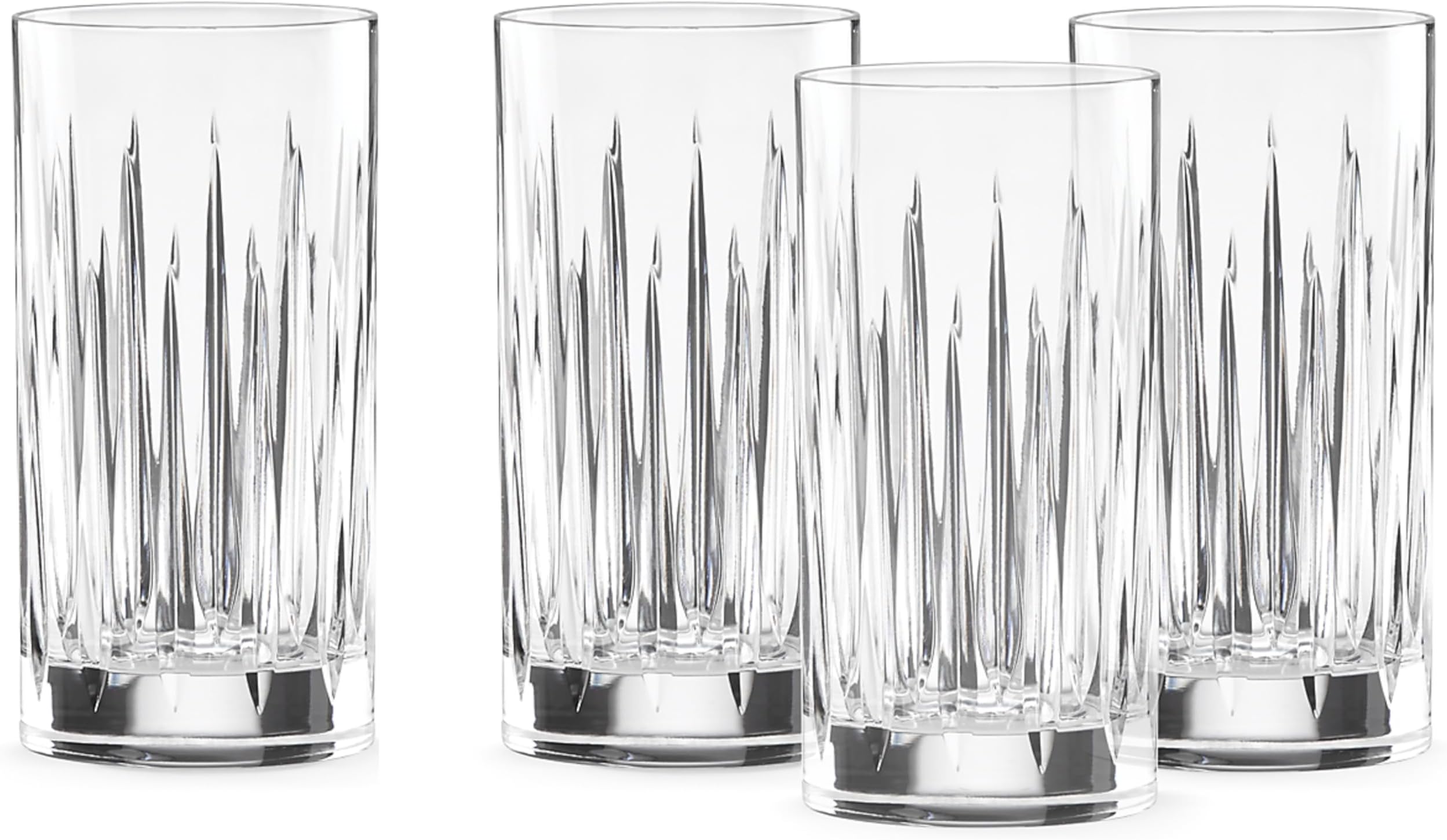 Reed & Barton AND Soho Crystal 4pc Iced Beverage Glass Set, 5.90 LB, Clear