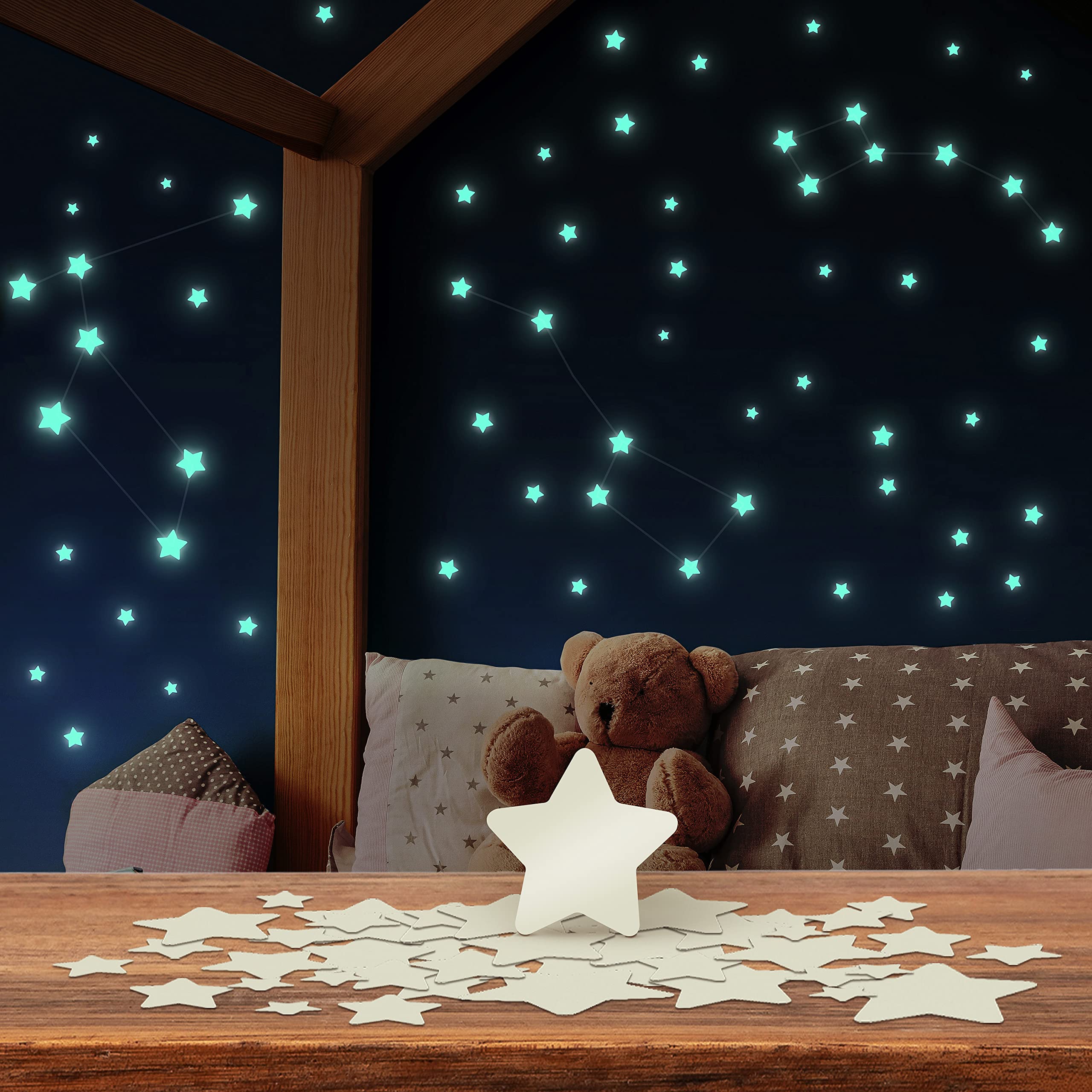 Kinder-Bettdecke Die Im Dunkeln Leuchtet – Mit Sternen & Mond Für Magische Nächte