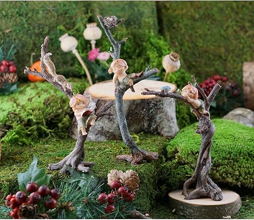 Miniatura 3 de Top Collection Jardín de hadas en miniatura y jardín de terrario Sprite con estatua de pájaro