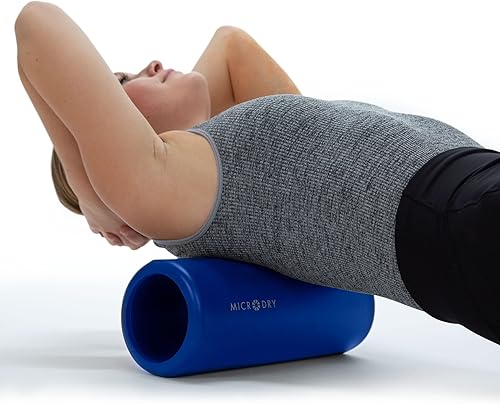 MICRODRY Rodillo trasero de espuma de lujo para alivio muscular, rodillo para yoga, estiramiento, masaje firme de tejido profundo y liberación de