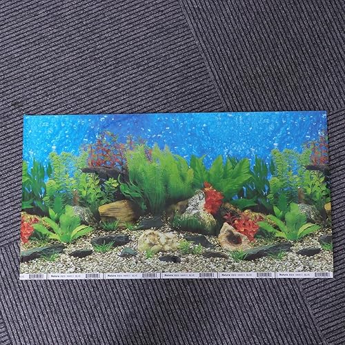 Miniatura 6 de iplusmile Papel de pared 3D, pegatinas 3D fondo de acuario 3D, fondos de pantalla 3D de 10 galones de fondo de pecera de doble cara, adhesivo