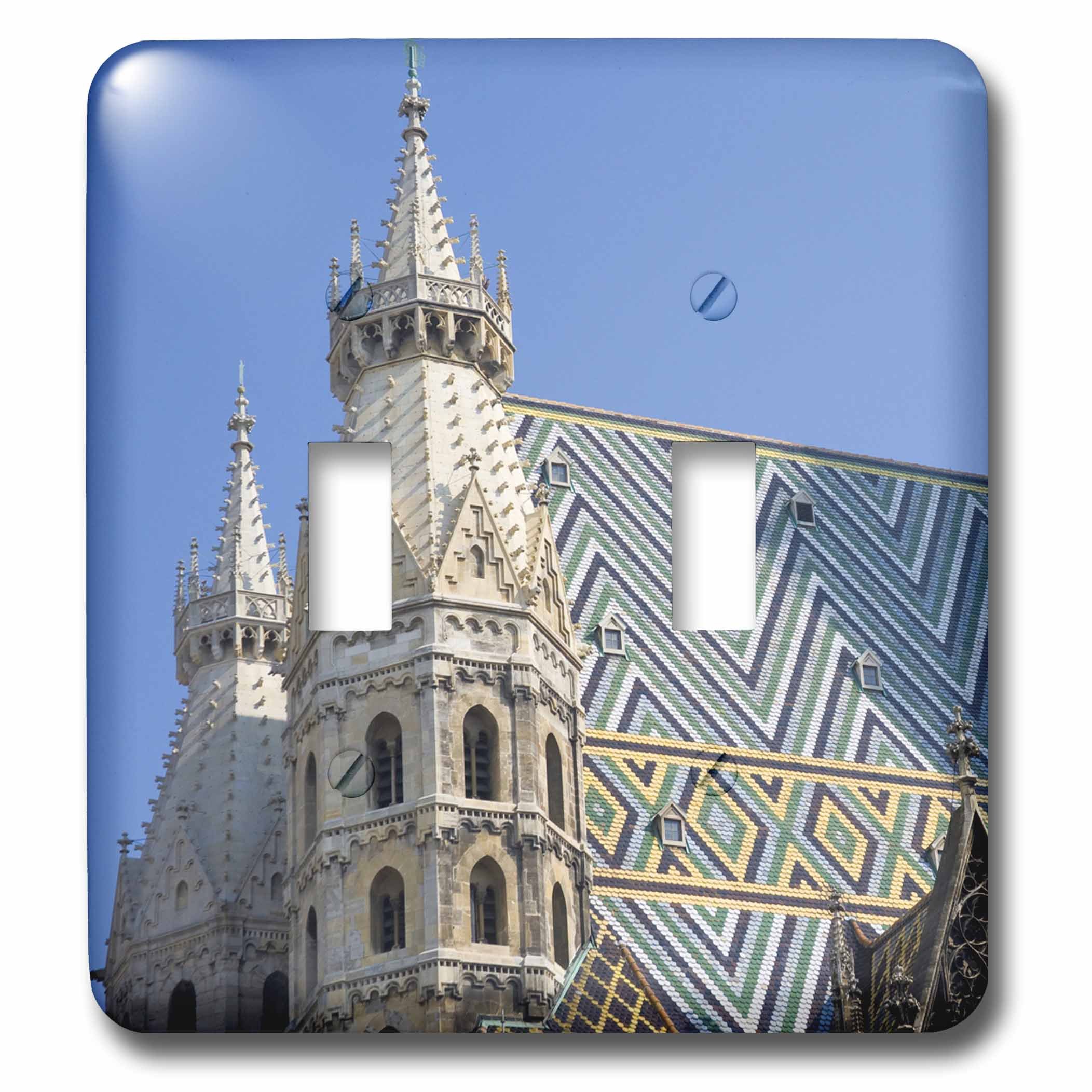 Interrupteur double Cathédrale Vienne 3dRose finition premium pour intérieur