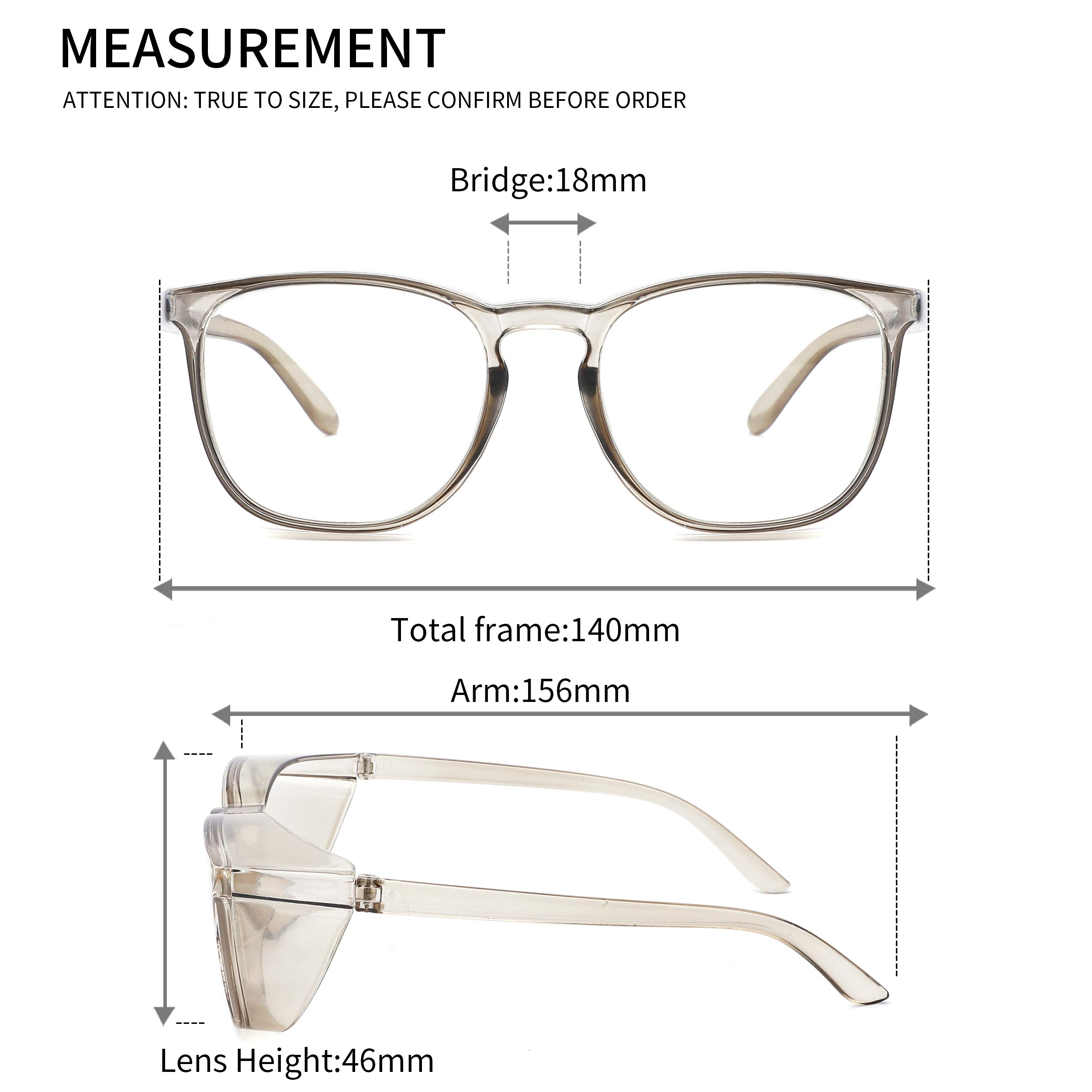 WELMEE Gafas de seguridad anti niebla, anti polvo UV, bloqueo de luz azul, policarbonato, amarillo, unisex, adulto