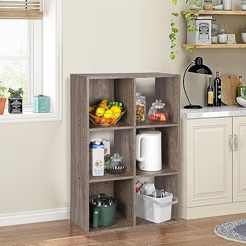 Miniatura 7 de PACHIRA E-Commerce Estantería de almacenamiento de 6 cubos de EE. UU., compatible con contenedores de almacenamiento de 11 pulgadas, organizador de