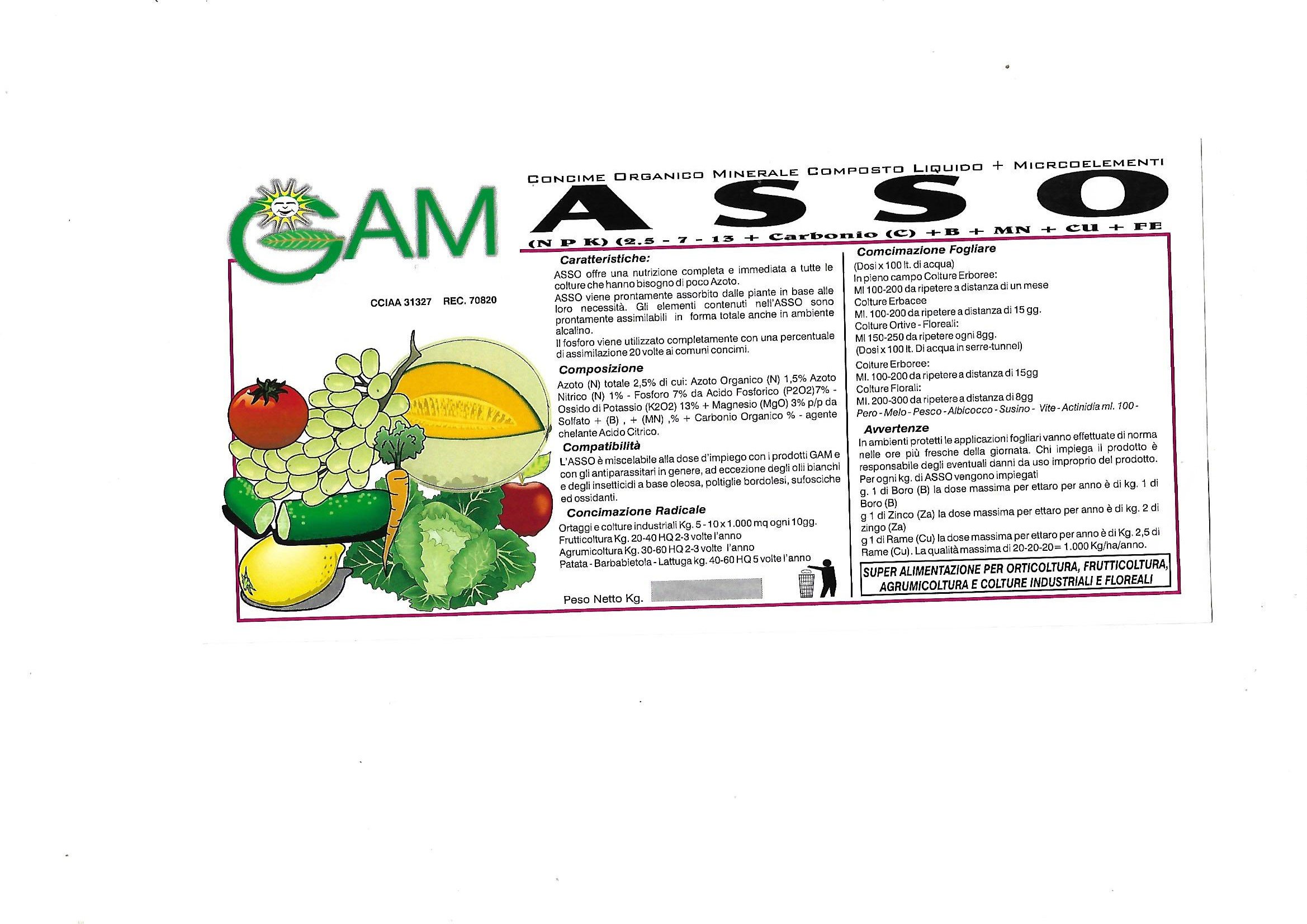 Concime Liquido Professionale NPK 2.5-7-13+Organico e microelementi (5)