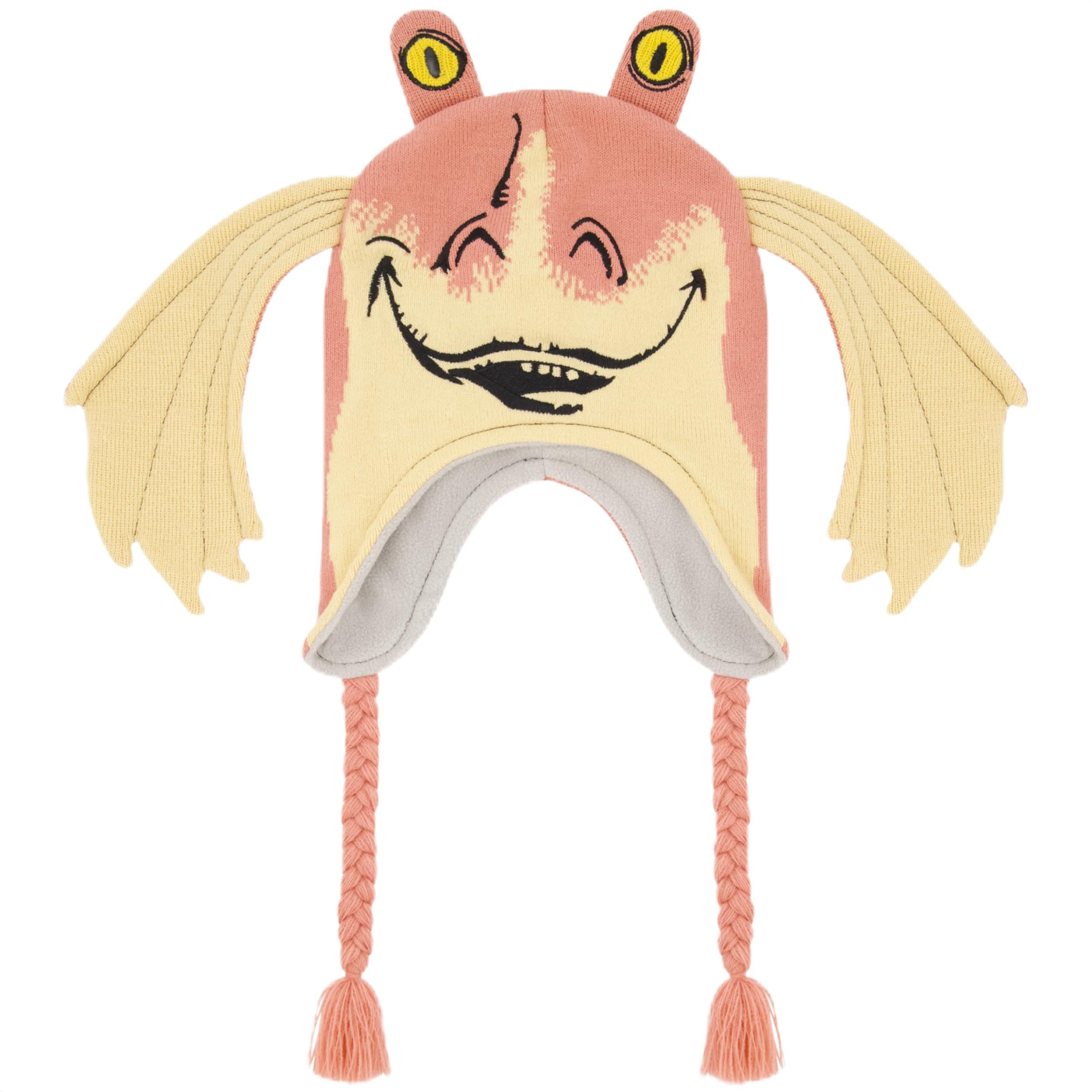 Star WarsConcept One Star Wars Jar Jar Binks Beanie Hat, Peruvian Winter Knit Cap with 3D Gungan Ears and Tassels, Multi, One Size, Multi, One size