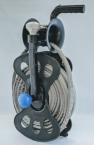 Miniatura 5 de Carrete de cable de extensión resistente 123 de 100 pies - Carrete de manguera de aire de 50 pies - Organizador de almacenamiento de cables,