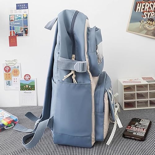 Miniatura 4 de Roffatide Anime Kuromi - Mochila Kawaii con 21 piezas de accesorios de dibujos animados estética de viaje nuevo semestre bolsa de regalo con bonitos