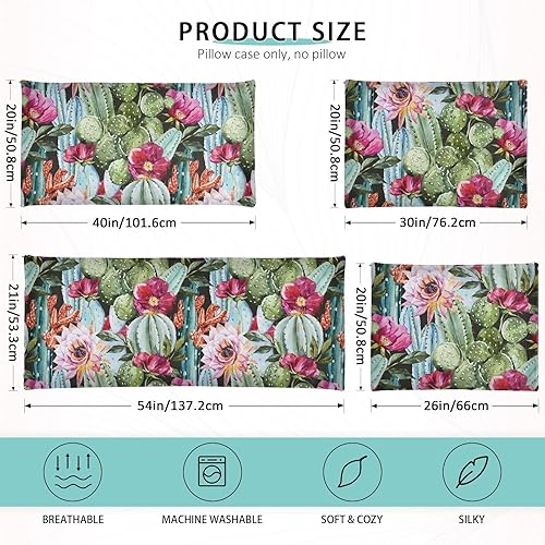 Miniatura 5 de Fundas de almohada de terciopelo con diseño de cactus tropicales y suculentas, fundas de almohada suaves, fundas de cojín cómodas, almohadas