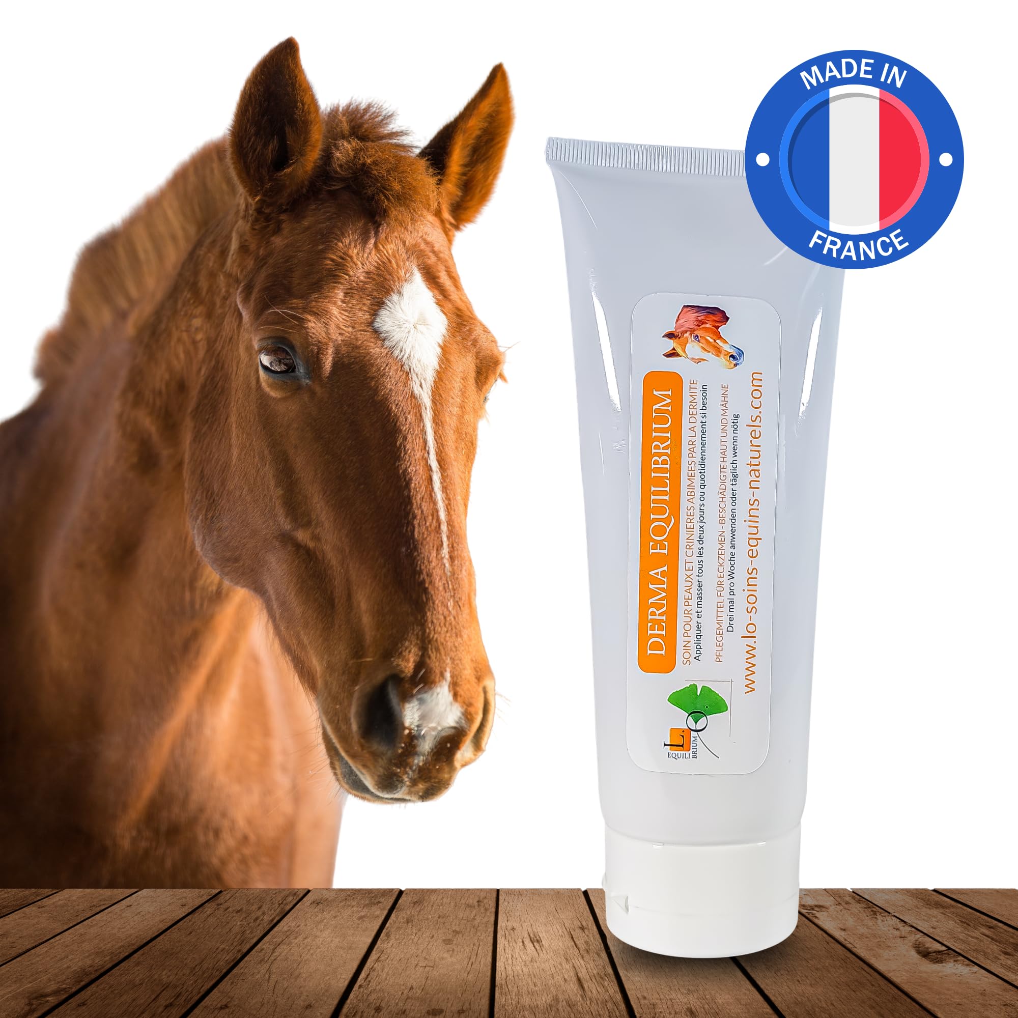 Derma Equilibrium - Soin Naturel de la dermite chez Le Cheval - Aux Plantes, Calendula, Lavande, Cade - Anti-démangeaisons (Derma Equilibrium 240mL)