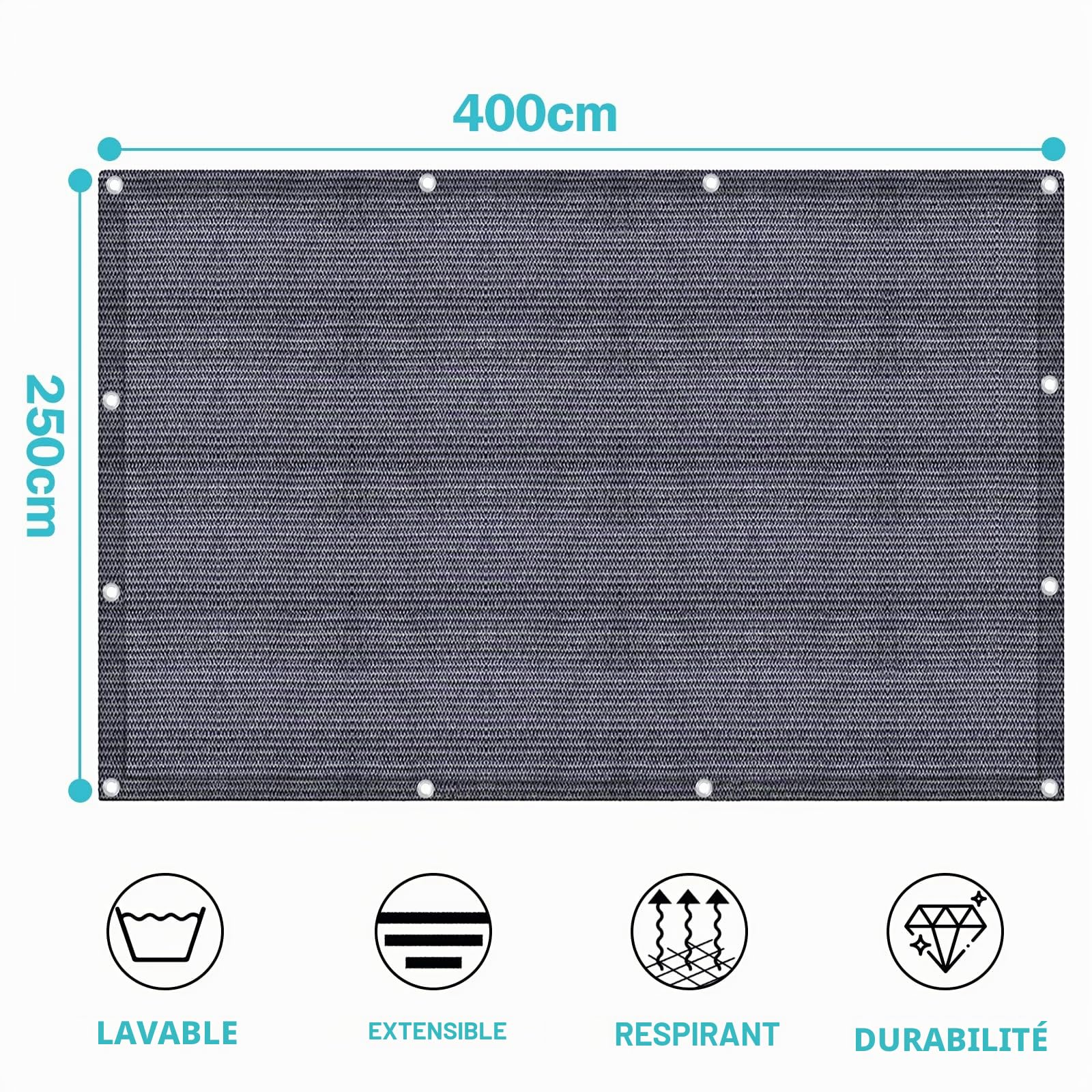 KOIUEYW Tapis D'auvent - Tapis de Camping D'extérieur Résistant aux Intempéries, avec Sac de Transport