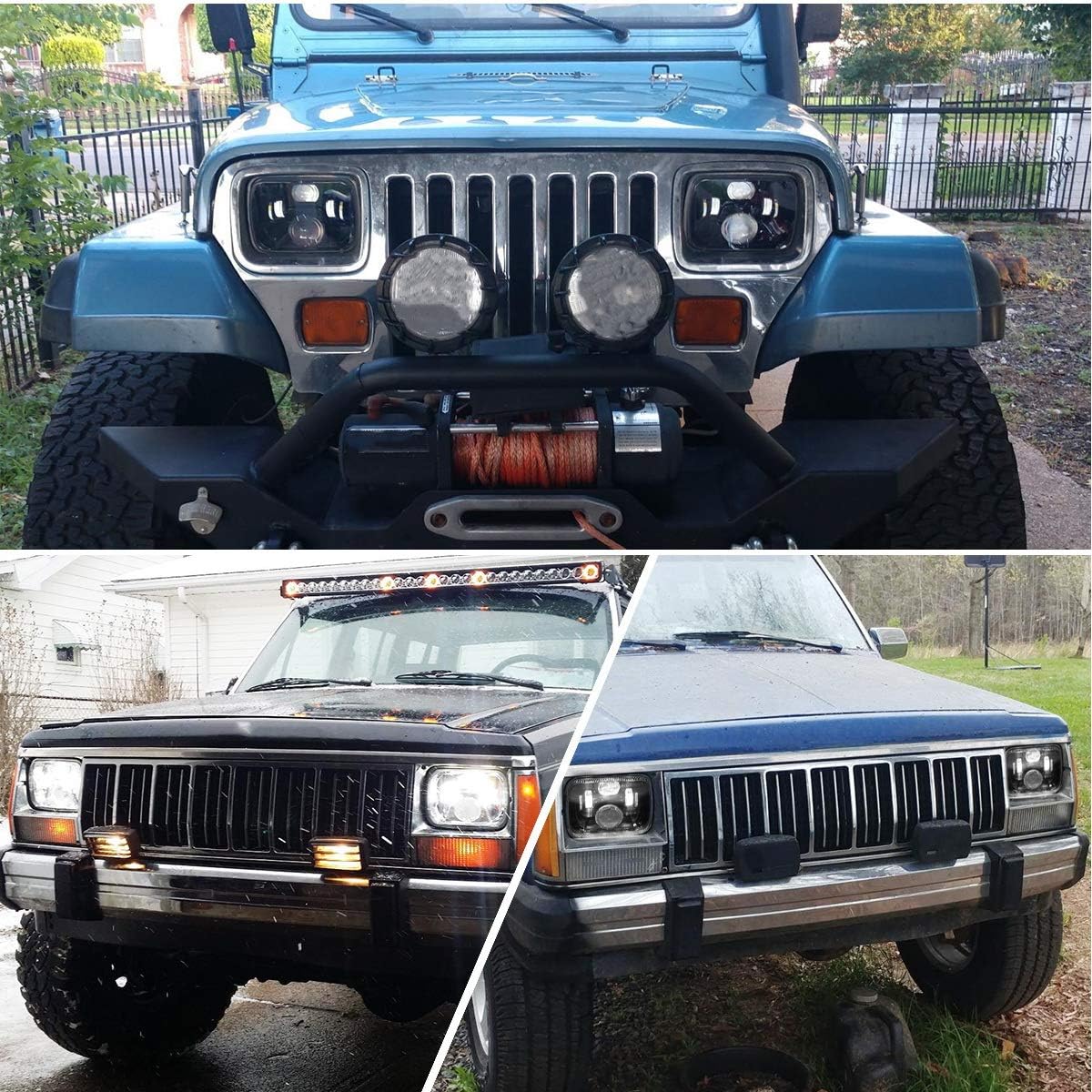 🔥 Cashback up to 70% Partsam 5x7 Inch LED Headlights 7x6 Led Sealed Beam Headlamp w/High Low Beam H6054 6054 6052 6053 LED 110W w/ H4 Wiring Harness Compatible with Jeep Wrangler YJ Cherokee XJ Pickup True DOT (Pair) Amazing 🔥 Partsam 5x7 Inch LED Headlights 7x6 Led Sealed Beam Headlamp w/High Low Beam H6054 6054 6052 6053 LED 110W w/ H4 Wiring Harness Compatible with Jeep Wrangler YJ Cherokee XJ Pickup True DOT (Pair)