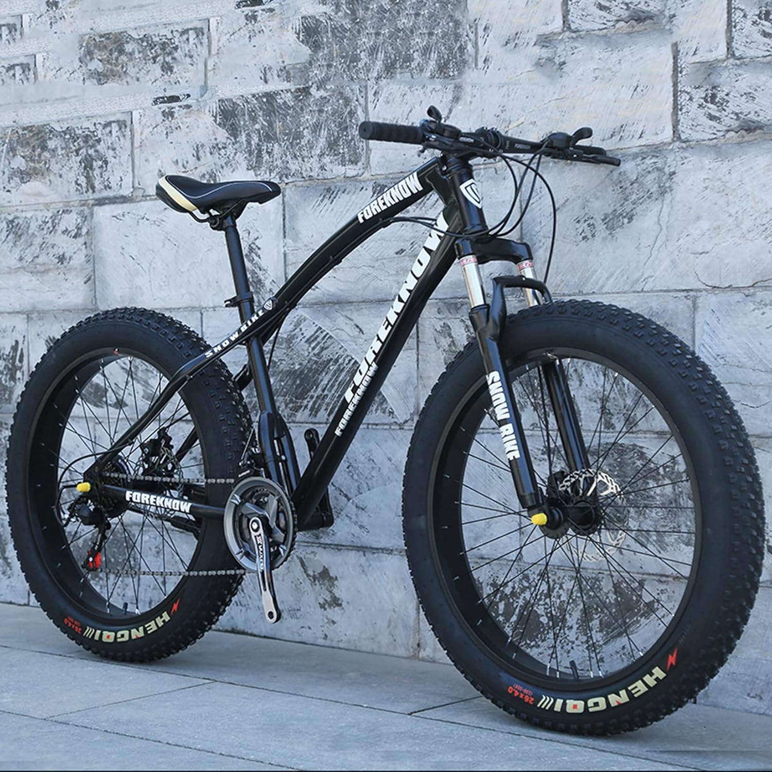 26 Inch Mountain Bikes for Adults Mens Womens Beach Snow Fat Tire Bike,Front and Rear Disc Brakes,Off-Road Variable Speed Bicycle for Commute Travel Exercise Sport