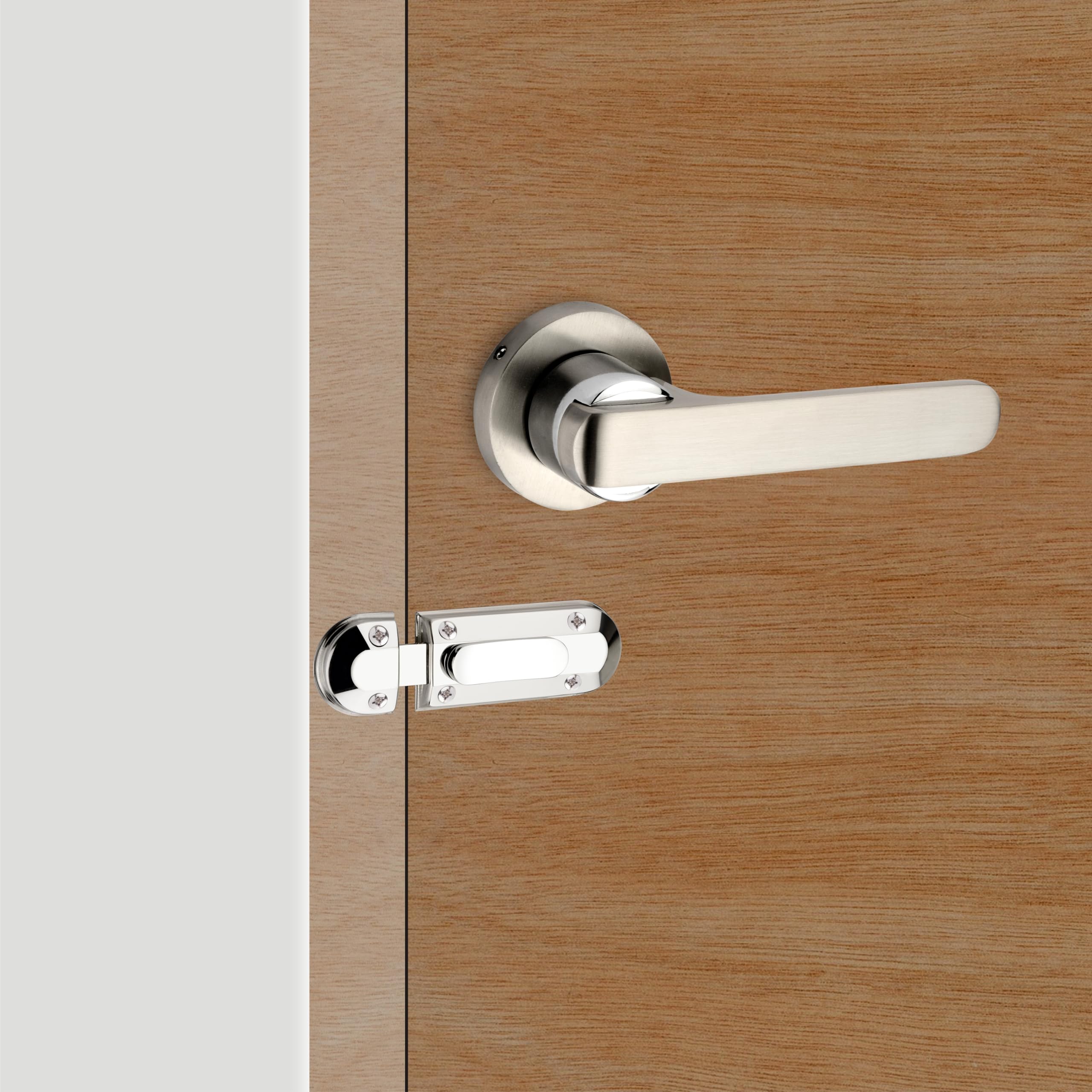SARDAR Nester Door Handle for Main Door/Mortise Door Lock Set/3 Brass Keys/Bedroom Door Lock/Handle Lock for Home/Office/Hotel (for Bathroom (No Keys)) — Amazon image 4