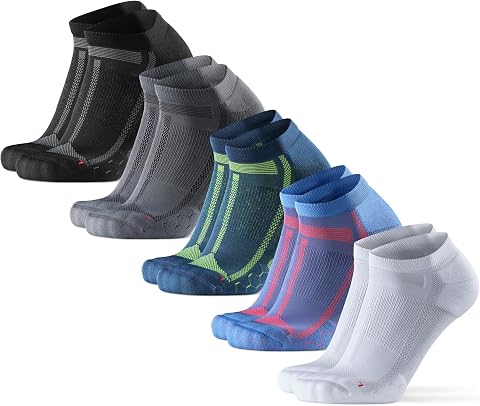 DANISH ENDURANCE Calcetines de Running Hombre, Antideslizantes, Calcetines Antiampollas, Hombres y Mujeres, 5 Pack