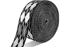 Black and White Checkered Polyester Webbing for DIY Projects