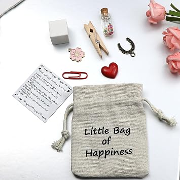 LUOKIFUR Happiness Little Bag Uplifting Encouragement Gift for His/Her Souvenir Gift (Happiness)