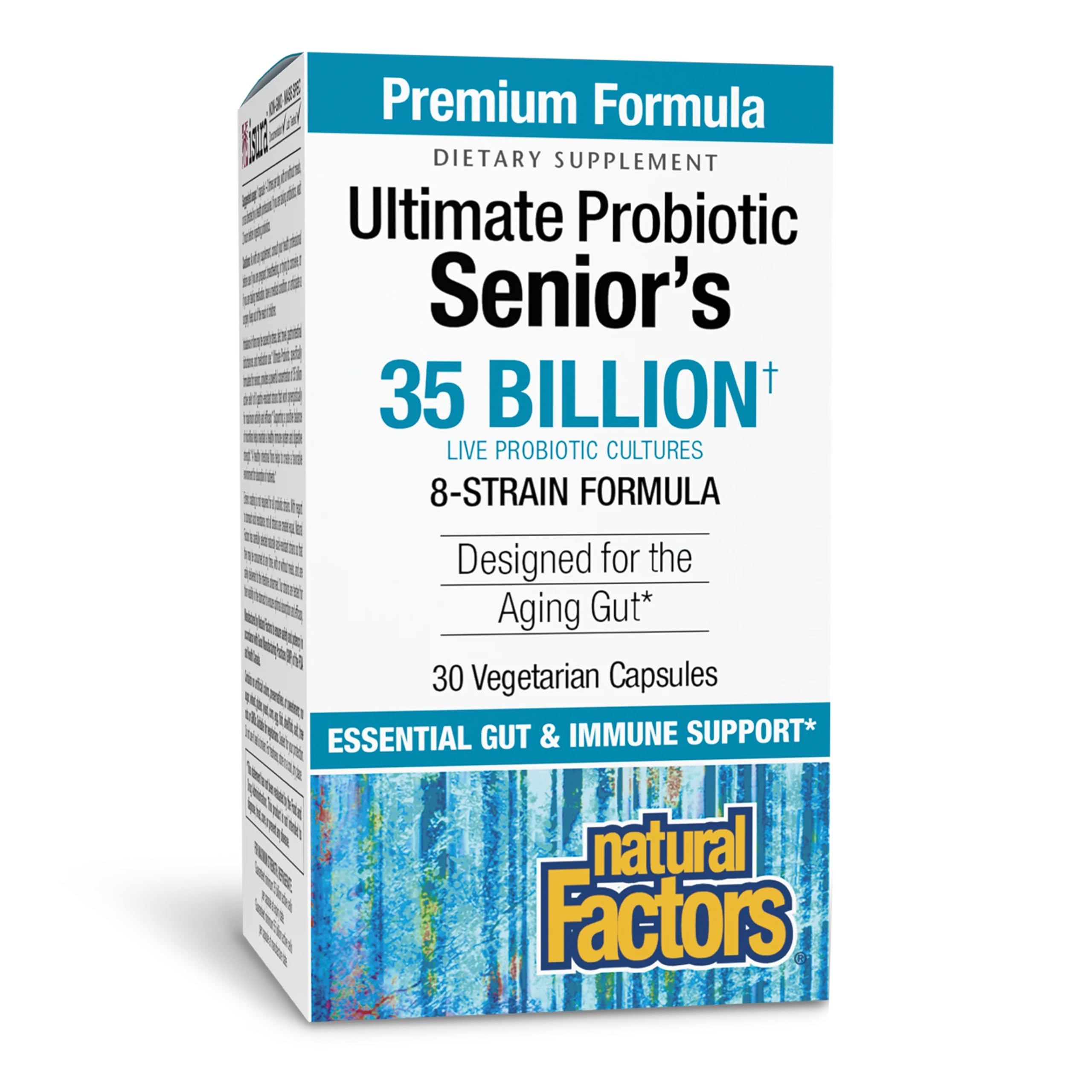 Natural Factors Ultimate Probiotic Senior's 35 Billion CFU, 30 Veg Capsules 30 Count (Pack of 1)