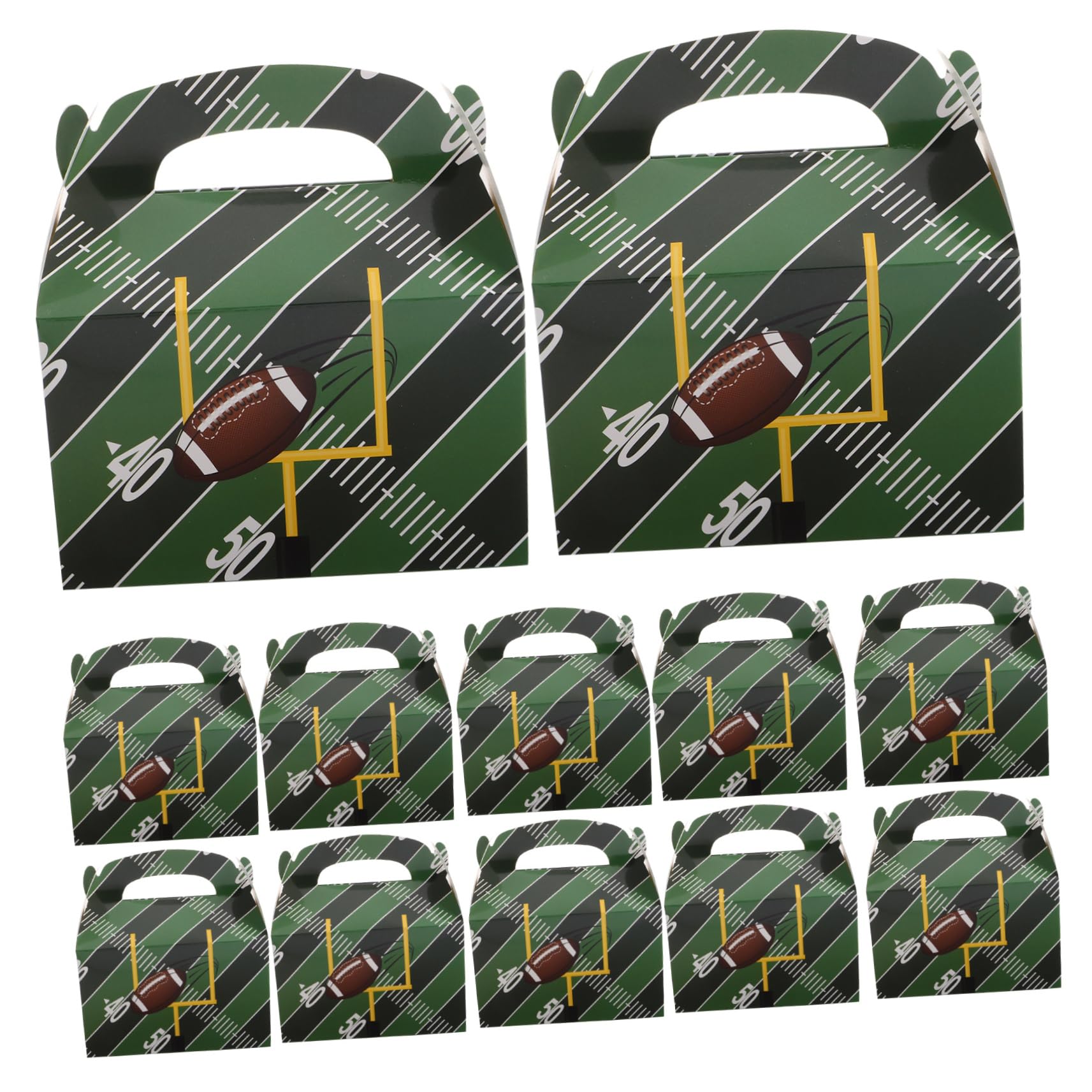 Mipcase 50 Pezzi Scatole da Festa Tema Calcio Confezione per Snack e Dolci per Compleanni e Sportivi Design Unico Confezionare e Condividere Treats