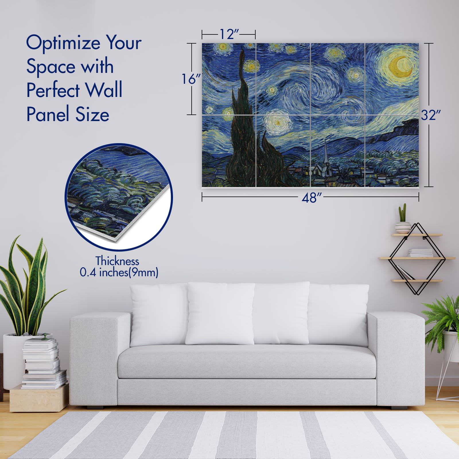 PINWELIFE® Wall Art Acoustic Panels, Sound Proof Absorbing Panels for Home/Office, Decorative Absorbing Dampening - Image 2
