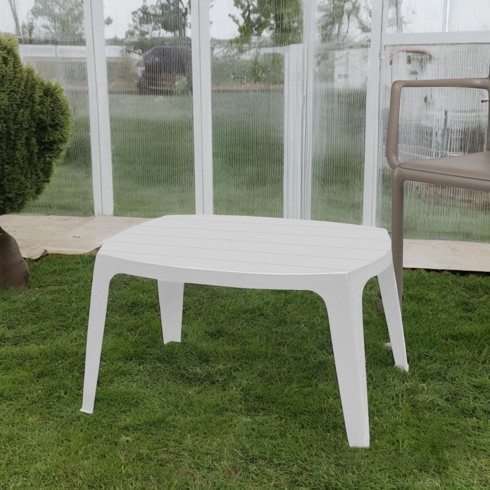 IPAE-PROGARDEN Tavolino da Giardino Colore Bianco - Modello Kai