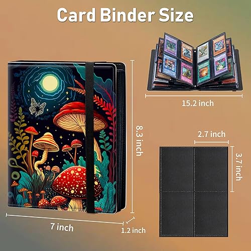 Miniatura 8 de Carpeta para tarjetas coleccionables, 4 bolsillos para tarjetas intercambiables, soporte para exhibir álbumes, 160 tarjetas de doble cara, funda