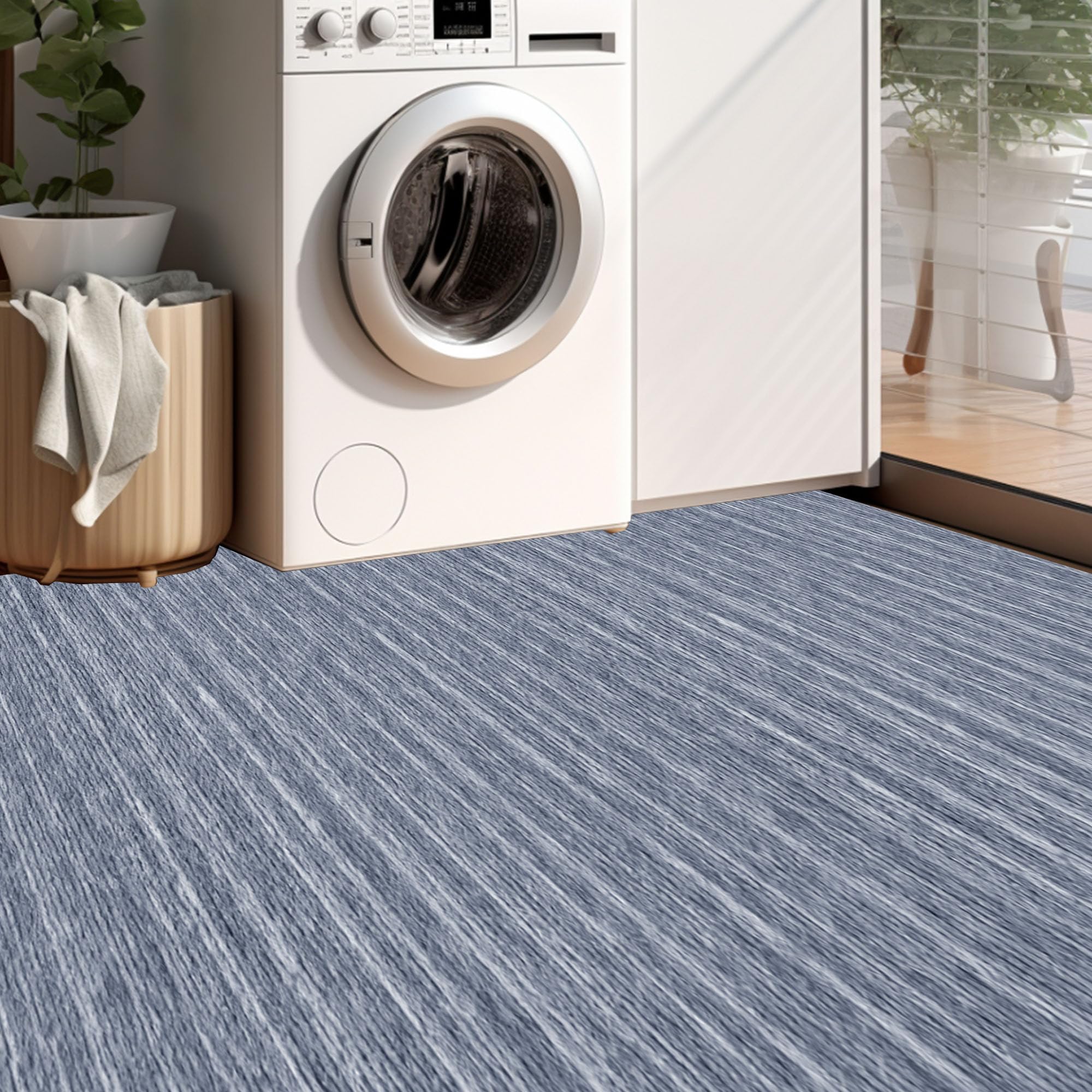 Chambre d'enfant cocooning avec le grand tapis en feutre gris 200x650 cm