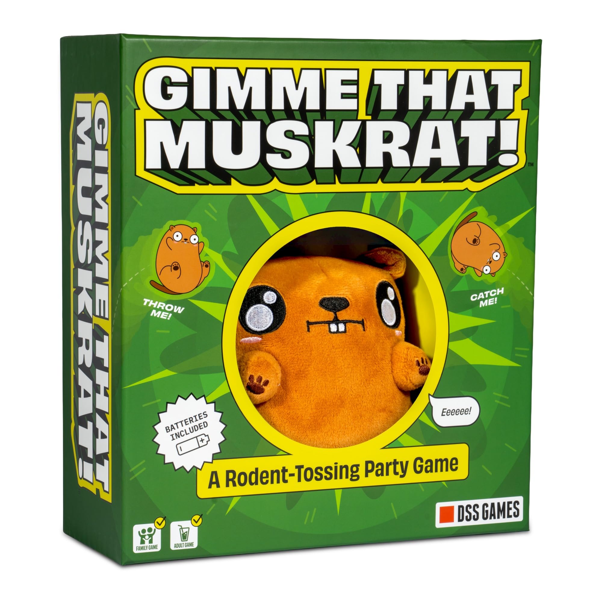 DSS Games Gimme That Muskrat: A Rodent-Tossing Party Game [Hot Potato, Inside or Outside Family Activity, Game Night, Great for Kids, Teens, and