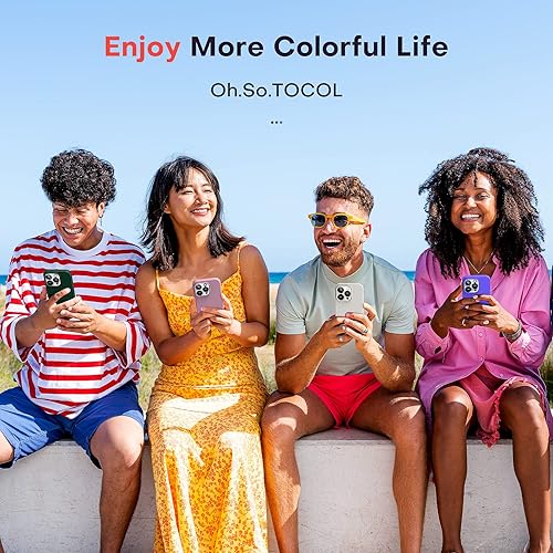 Vista 532 de TOCOL - Funda 5 en 1 para iPhone 11, con 2 protectores de pantalla + 2 protectores de lente de cámara, funda delgada de silicona líquida a prueba