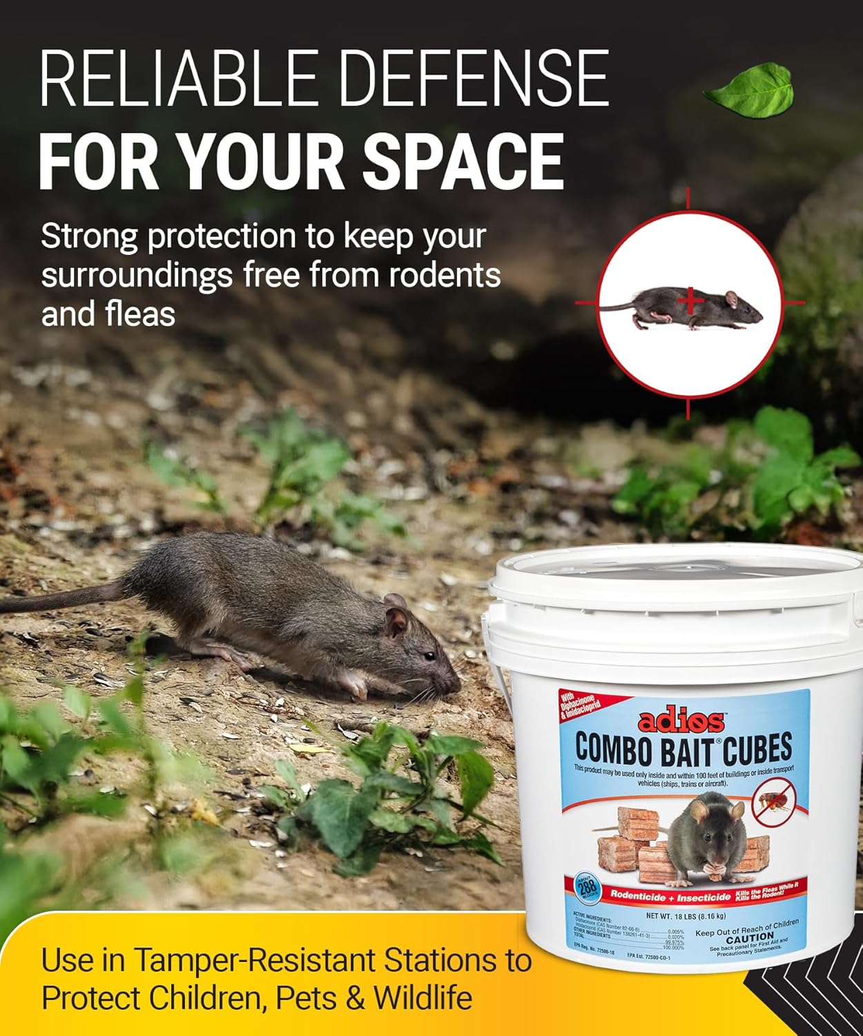Kaput Adios Rodent Combo Bait Cubes