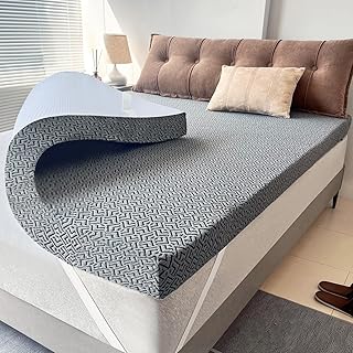 Airensky Matratzenauflage aus Memory-Schaum, kühlendes Gel, hohe Dichte, CK-Topper (182,9 x 213,4 cm) mit abnehmbarem, hautfreundlichem Bezug, Bettauflage zur Druckentlastung von Rückenschmerzen