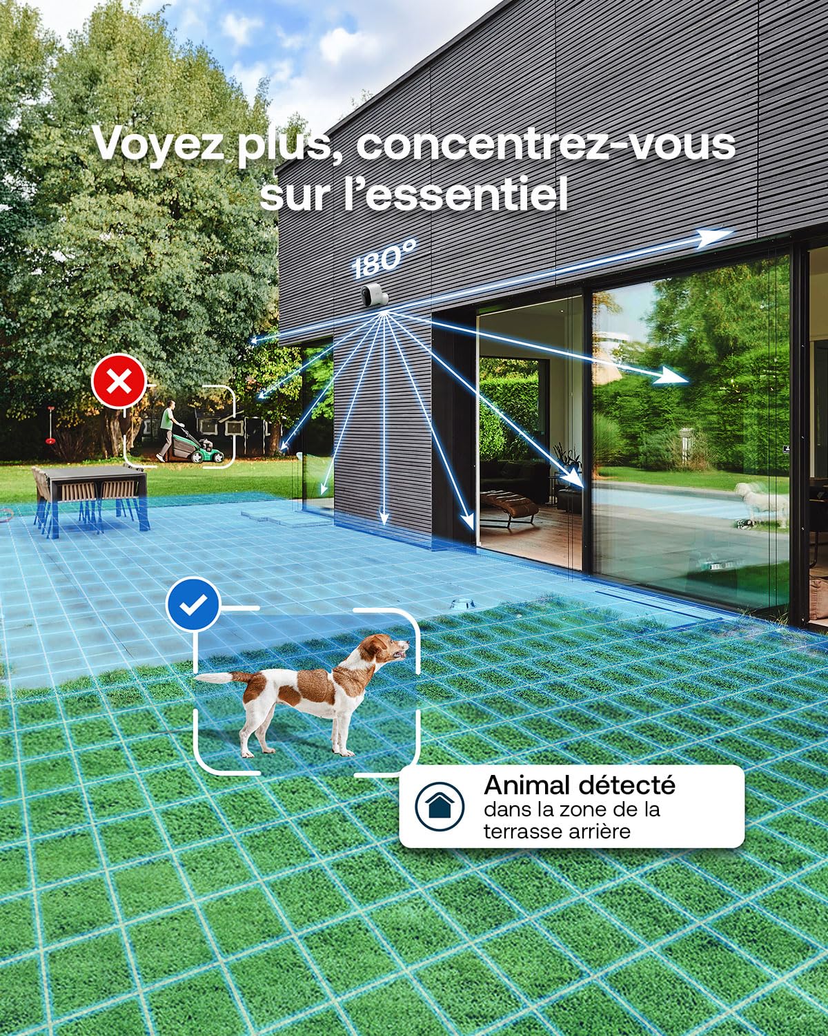 Arlo Ultra 3, Caméra de Surveillance WiFi 4K, 3 Caméras + Smarthub, Blanche