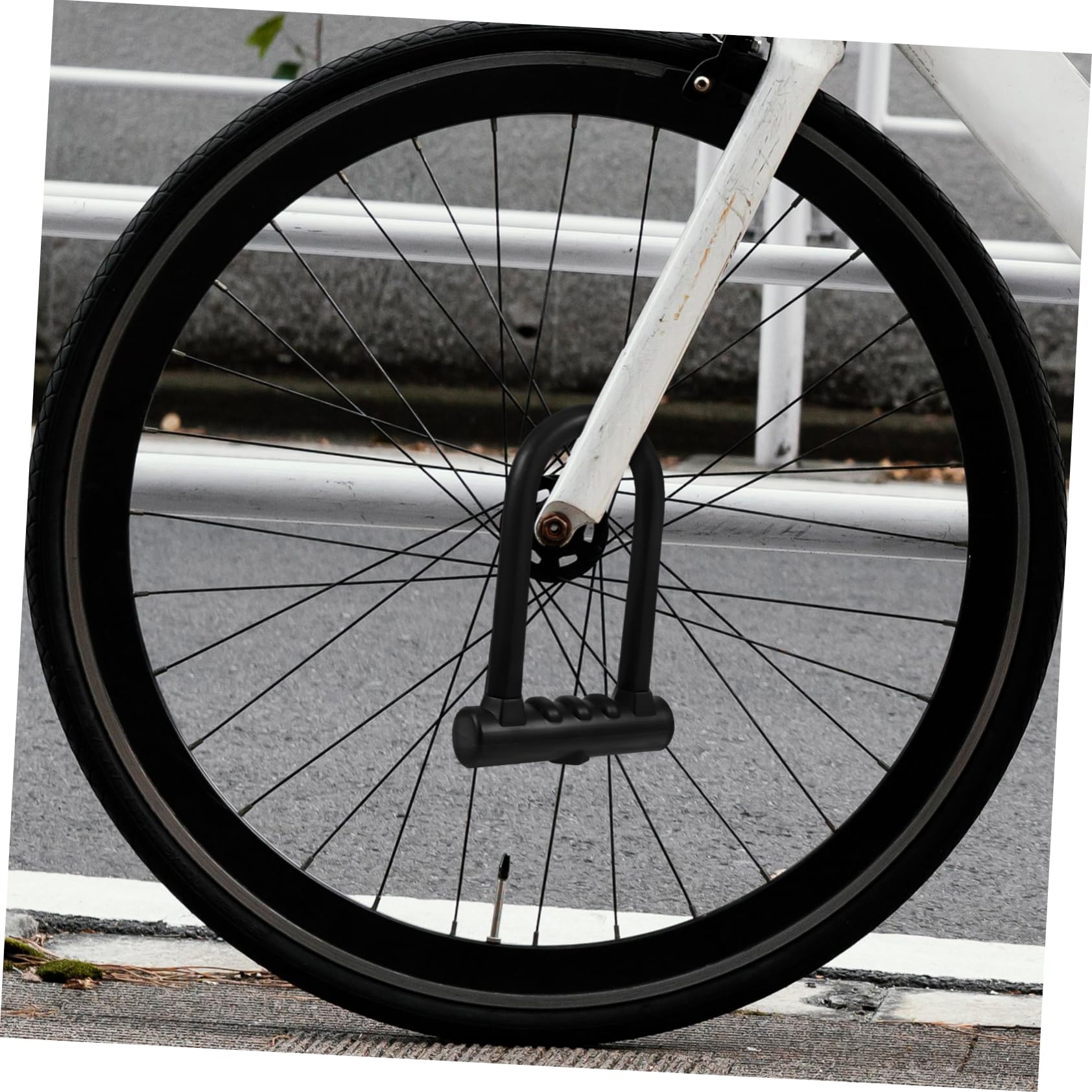Happyyami Lucchetto a u Per Bicicletta in Ferro e Silicone Chiave Lucchetto Forma a u Per Veicolo Funzioni Anti-taglio e Design Doppia Apertura