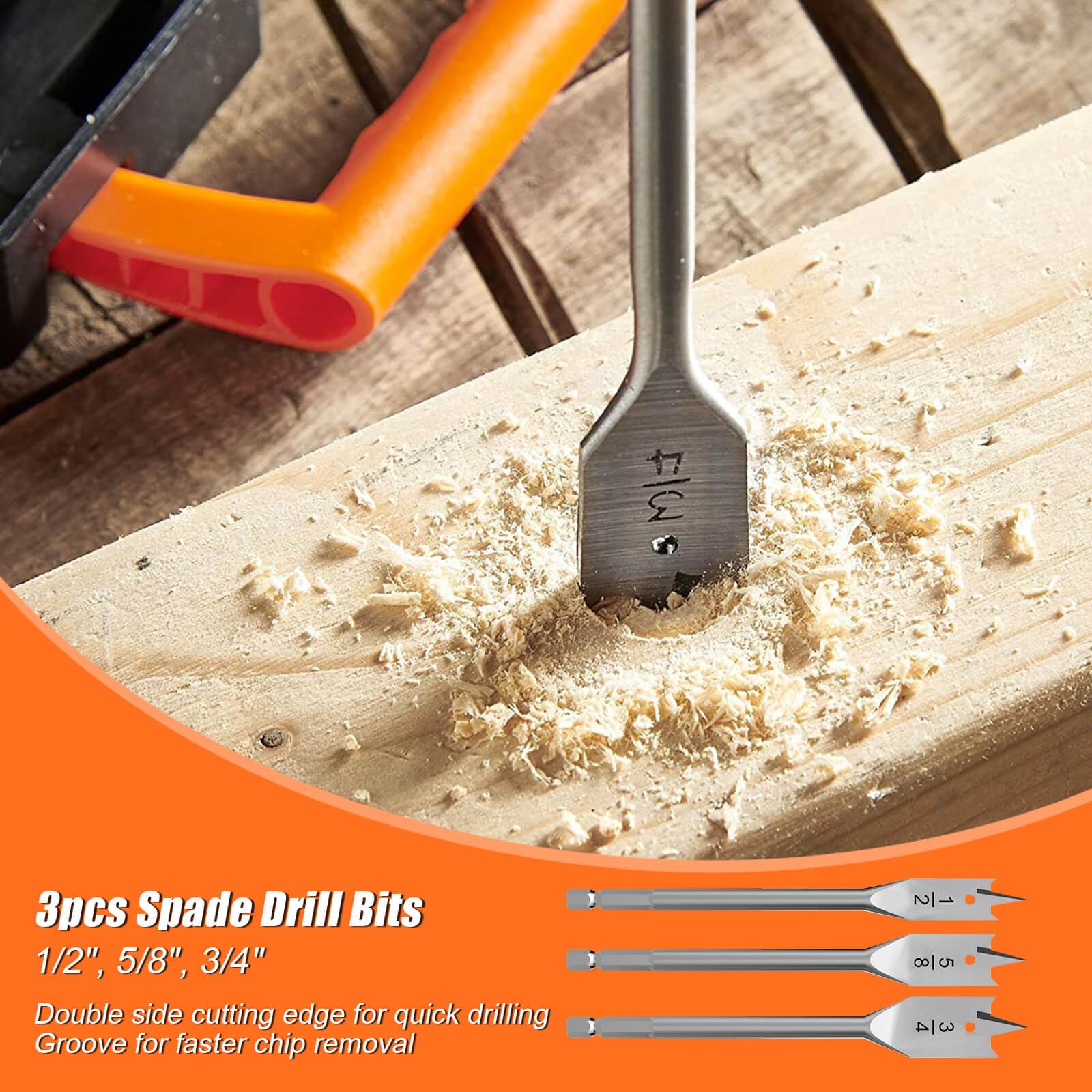 ENERTWIST Juego de 105 brocas de acero al carbono con revestimiento de titanio HSS, brocas para carpintería, sierras perforadoras y puntas de destornillador para madera, metal, cemento en estuche