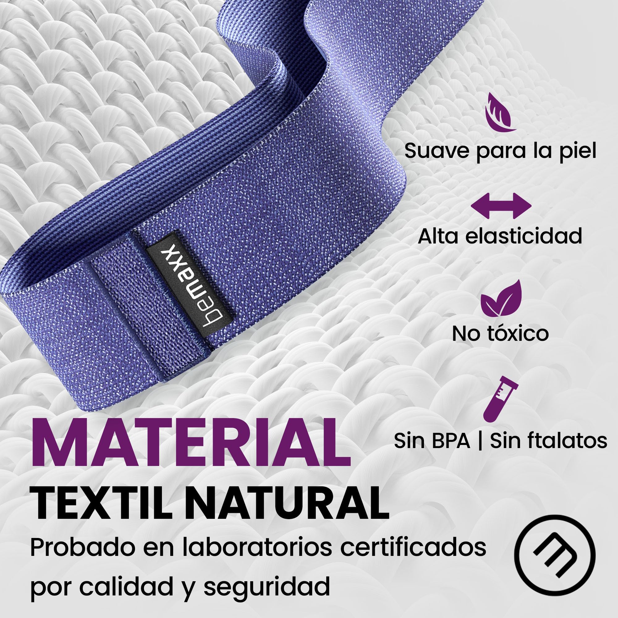Bandas Elásticas Musculacion en Bucle Set/Cintas de Resistencia + eBook Guía de Ejercicios | Natural Loop Glúteos Bands, Fitness Gimnástica Gluteband Gomas Boxeo Pilates Yoga