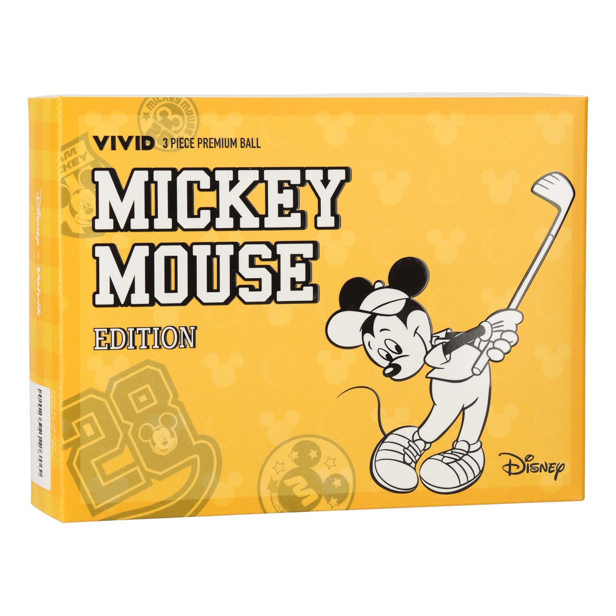 Volvik Disney Mickey Golf DZ Pack White Yellow 1 Dozen (12 Pieces)